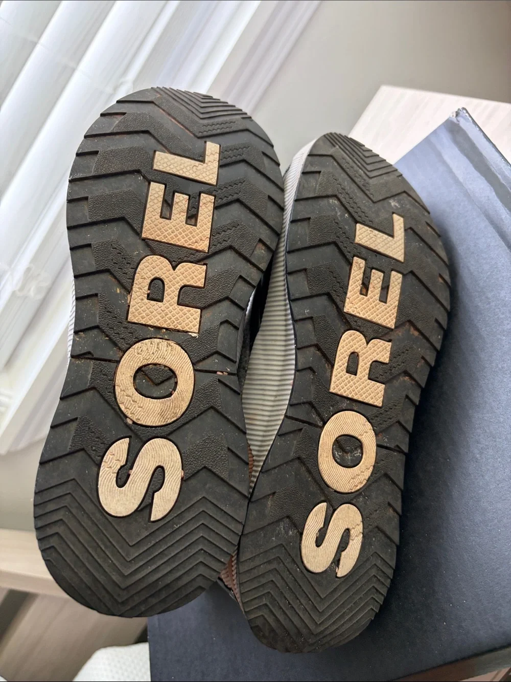 Sorel Gray Wool & Brown Suede Waterproof Duck Boots